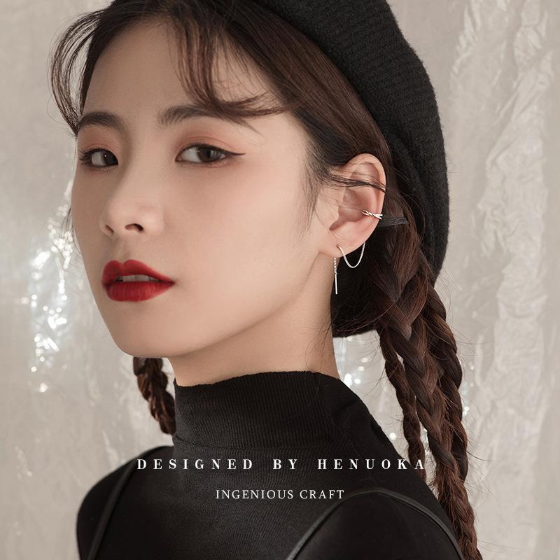 Tassel Earrings Long Earline Stud Earrings Earbone Clip Fashion Women Jewelry Gift