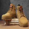 New Fashion Autumn And Winter Men's High Top Martin Boots Students Male Boys Trending Soft Sole Work Shoes Labor Protection Martin Sneakers