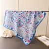 Ditsy Floral Print Square Silk Scarf Soft Satin Silk Shawl Vintage Bandana Neck Hair Headband Bag Wrist Wrap for Women Travel