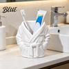 Cosmetic Tool Holder Bathroom Countertop Storage Box Makeup Brush with 3D Printed Hollow Accessory Container Bathrobe Design PLA Waterproof