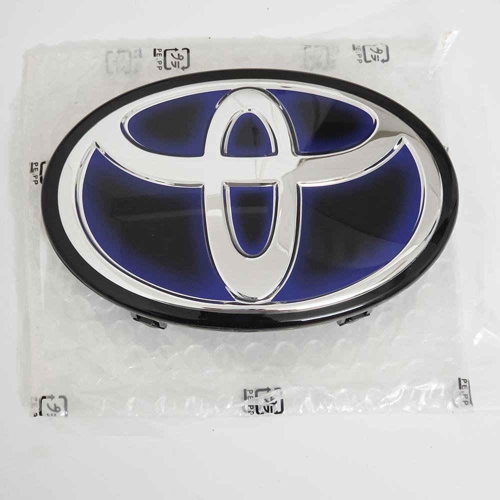 VJN4 For Toyota RAV4 Corolla Camry Land Cruiser Sienna C-HR AVALON Front Grille Hood Badge Replacement Dark Blue Hybrid Logo
