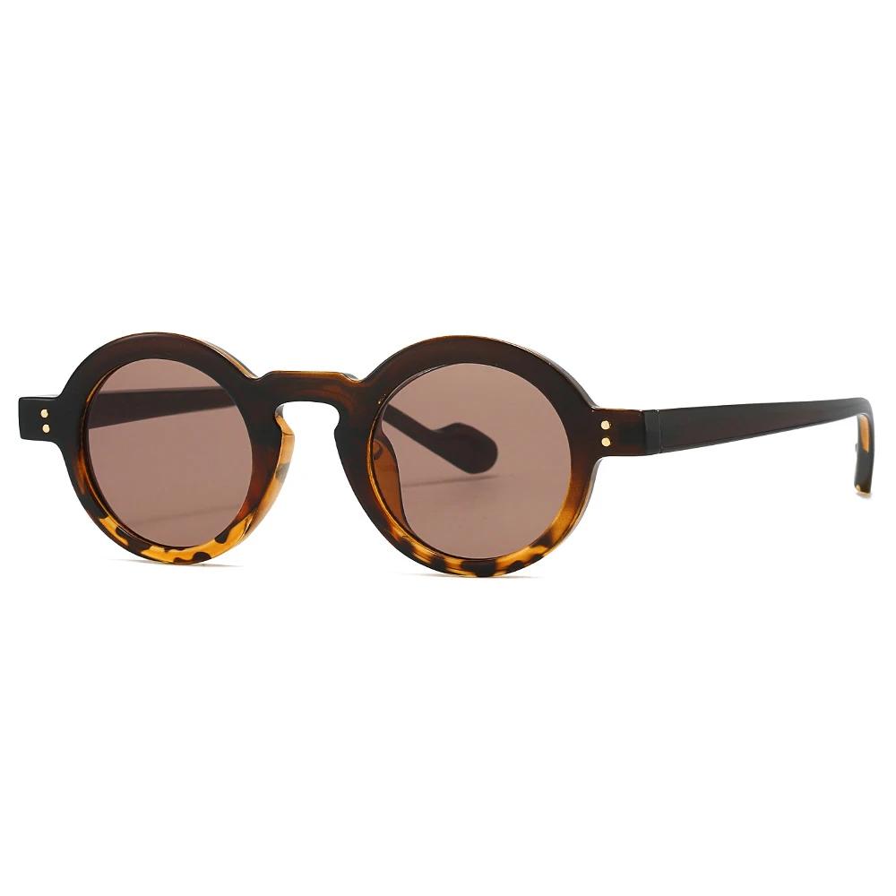 Small Frame Round Punk Sunglasses Women For Men Luxury Brand Designer Vintage Sunglasses Popular Hip Hop Rivet Eyeglasses UV400