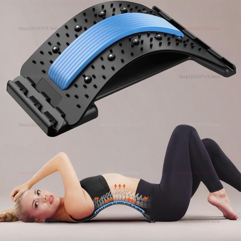 Back Stretcher for Back Pain Relief Multi-Level Adjustable Massager Waist Neck Fitness Lumbar Cervical Spine Support Pain Relief
