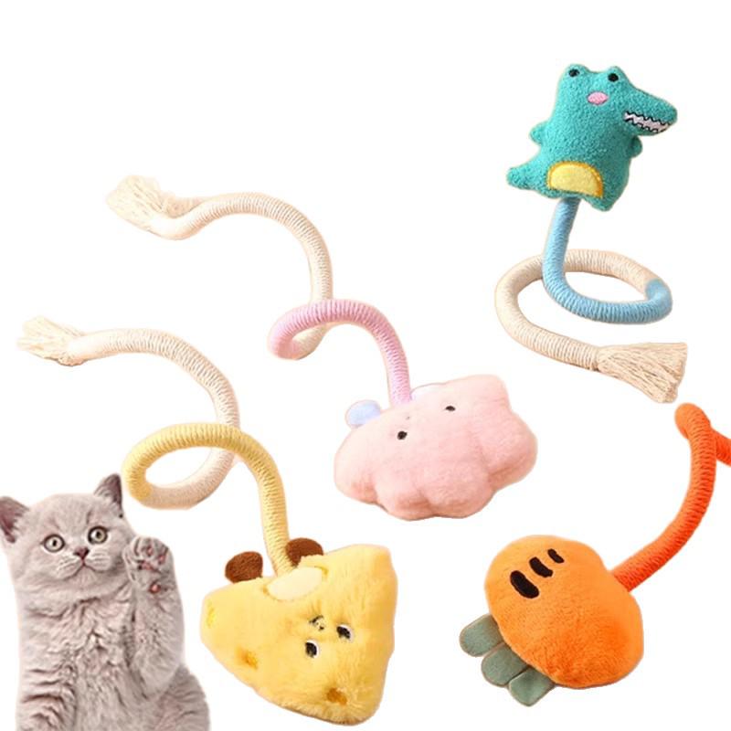 Newcomer Discount: Cat Toy Teaser Wand - Durable, Bite-Resistant Rope for Self-Play & Boredom Relief