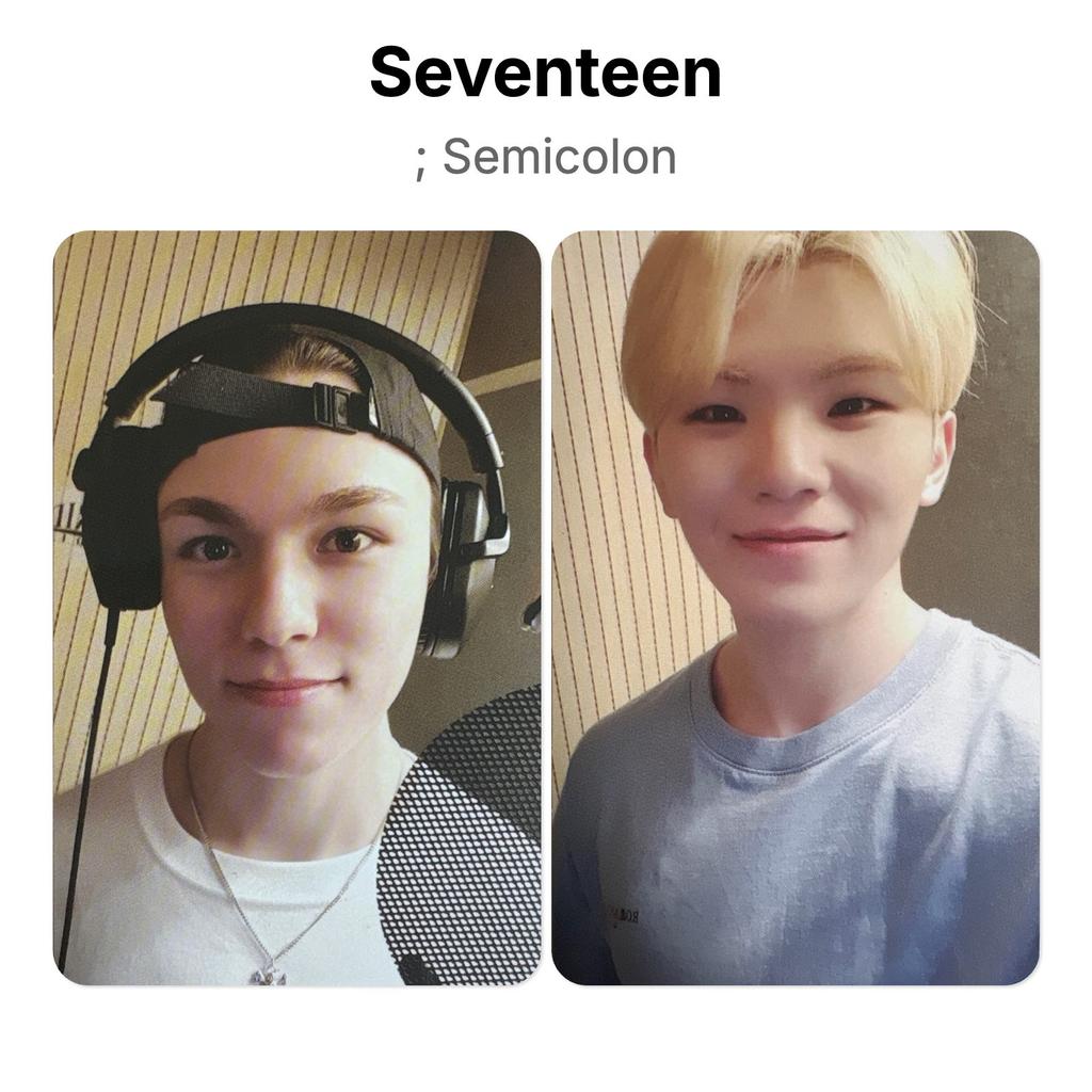 Seventeen ; Semicolon Official Photocard
