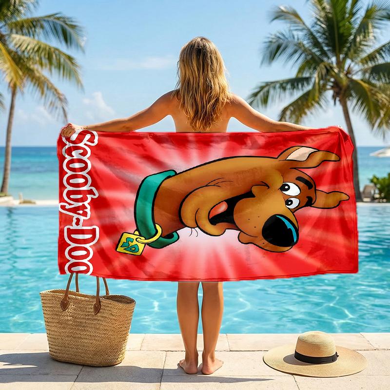 Scooby Doo Fashion Beach Towel: Ideal for Summer Adventures Soft, Absorbent and Quick Drying Suitable for Swimming and Bathing