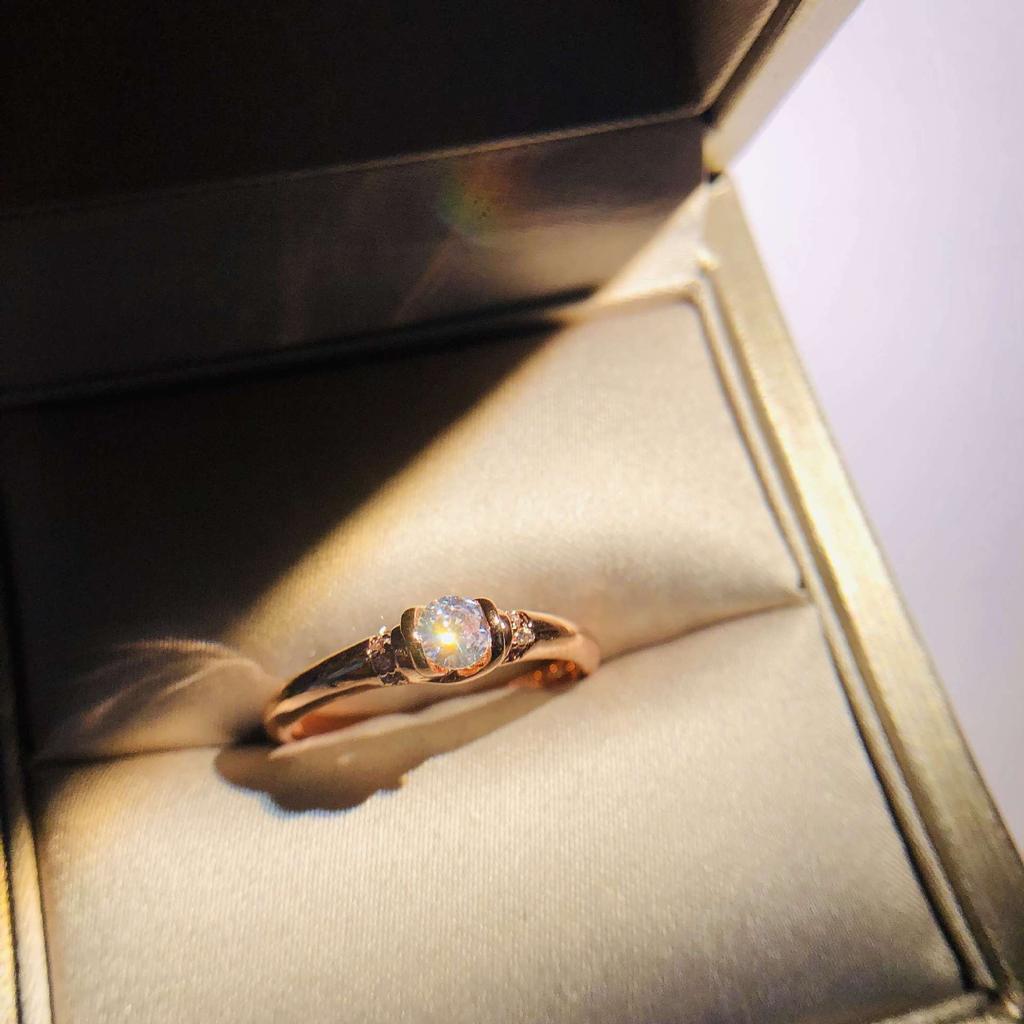 2019 Eco-Friendly Copper Austrian Zircon Petal Ring Women'S Wedding Ring Ring