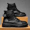 Cheap Black Men 'S Boots Autumn Winter Shoes Men Platform Ankle Boots Fashion Casual Leather Boots Men Motorcycle Tooling Boots
