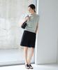 SHINE ON YOU Linen Cotton V-Neck Short Sleeve Knit - Cloud Mist