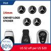 FQY2 Hot 2025 Car Key Control Stickers Emblem Accessories For Mercedes Benz AMG E S C A B Class GLE GLS CLS GLC CLA GLA GLK GLB W205