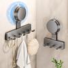 Suction Cup Hooks No Drill Wall Mount Heavy Duty Bathroom Organizer Multi Hook Towel Rack Shower Door Back Adhesive Hanger Strong Hold Reusable