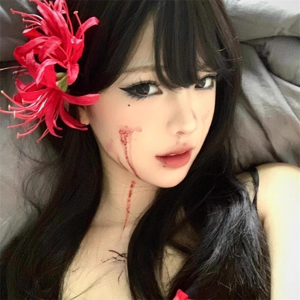 Lycorisradiata Simulation Flower Hairpins Cloth Hanfu Hair Stick Sweet Flower Hair Clip Holiday