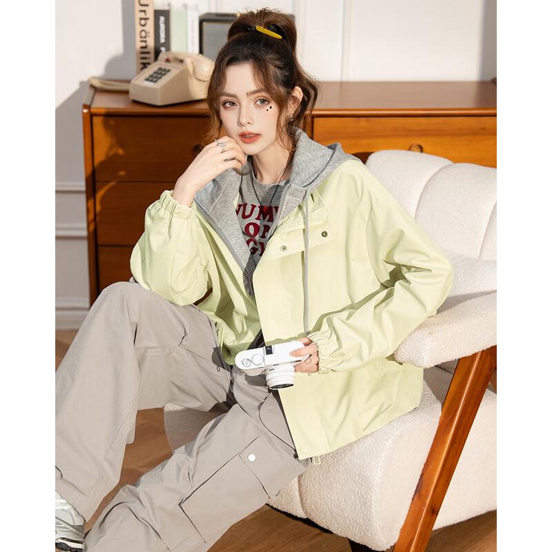 ET BOITE Women's Fashionable Hooded Short Casual Jacket