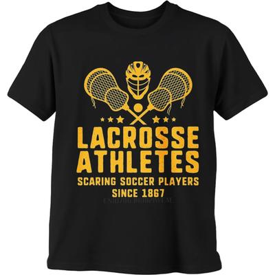 Casual Summer Men Tshirt Lacrosse Athletes Scaring Soccer Players Since 1867 Short Sleeve Solid Color O Neck Tops