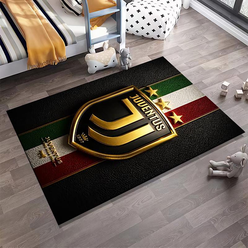 Juventus Logo Rug Design Non-slip Rug Suitable for Living Room and Bedroom Sofas