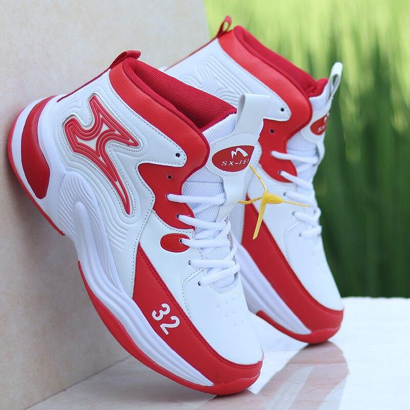 New High -Top Basketball Shoes Men Outdoor Sneakers Men Wear Resistant Air Cushioning Shoes Breathable Sport Shoes Unisex