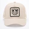 Xx Smiley Summer Breathable Mesh Cap Embroidered Baseball Cap Expression Patch Truck Driver Cap Cap