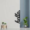 Modern Vertical Welcome Metal Wall Sign Elegant Entryway Decor Housewarming Gift