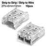 10Pcs 2P 8MM 10MM LED Strip Connector Screw Fixing Connection Connector Terminal LED Solder Fre Connector Cable Accessories