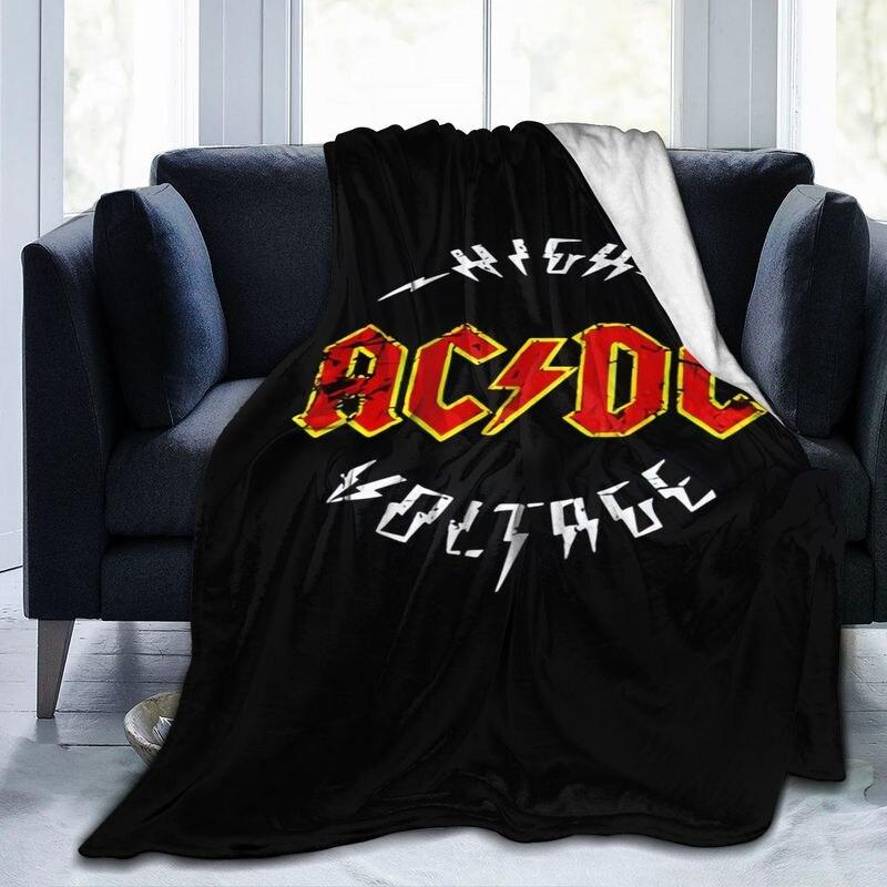 Nová 3D tištěná deka AC/DC Rock Band, měkká flanelová přikrývka, teplá sherpa deka pro všechna roční období, na postele, pohovku, do kanceláře