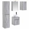 Bathroom Cabinet Set 5 Pcs Grey Sonoma 43 X 16 X 62.5 Cm