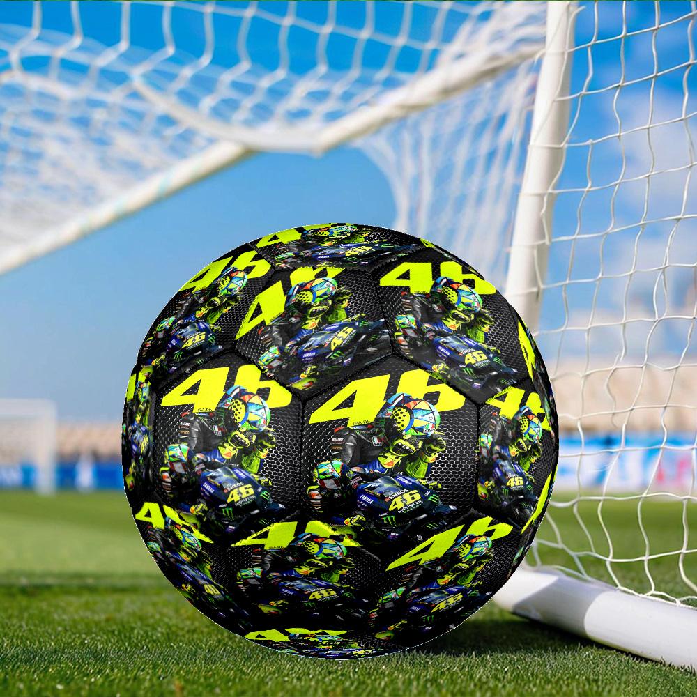 Rider Speeding Through Neon Light Size 5 Soccer Ball, Suitable for Training and Matches, High-Elasticity, Wear-Resistant Material Gift for Fan