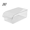 Fresh Keeping Produce Keepers Refrigerator Storage Box with Handle, Clear PET Pull Out Drawer Home Kitchen Accessories Organizer, Stackable