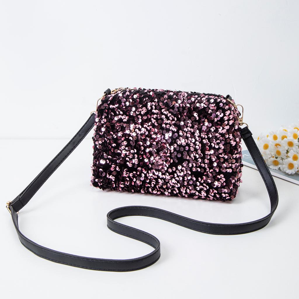 JYL TS Women's Sling Bags  Square Bag 004 Shoulder PU Sequin Mini Cosmetic Women Bag