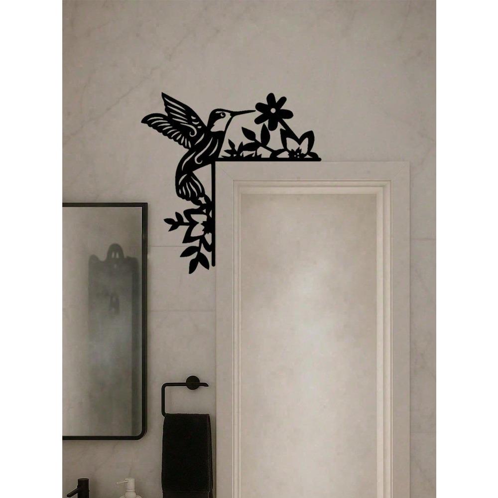 Vintage Iron Bird Wall Decor Peel and Stick Removable Art Home Bedroom Living Room Waterproof Reusable Accent