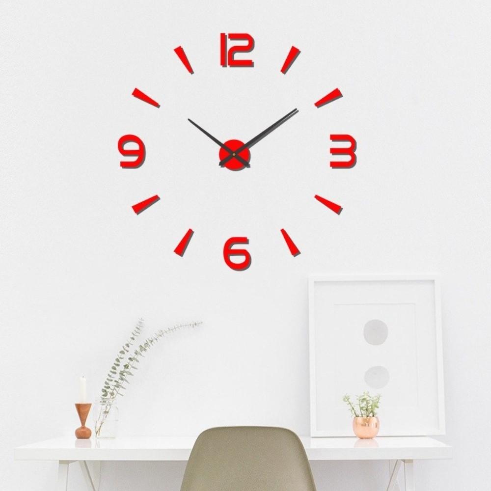 Frameless DIY Wall Clock Without Punching Wall Mechanism Night Light Arrows Decal Acrylic Wall Decoration Home Silent Clock