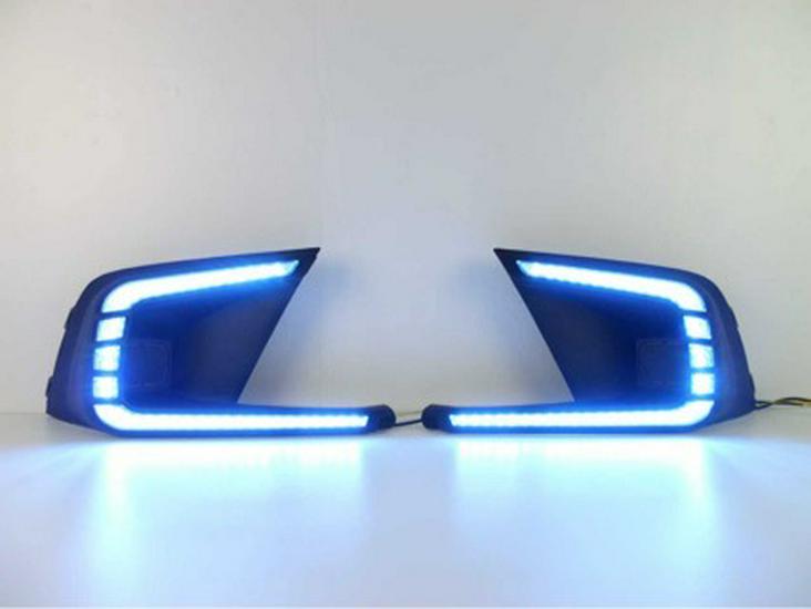 

Compatible Honda 20/21 Civic LED Fog & Daytime Running Lights Dual-color DRL with Original Style Fog Lights