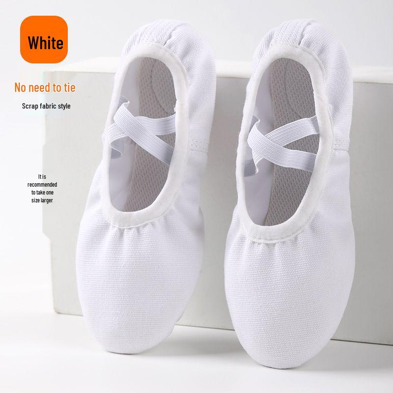 Girls' Soft Sole Ballet Shoes – Women's Lace-Free Dance and Body Shaping Practice Footwear