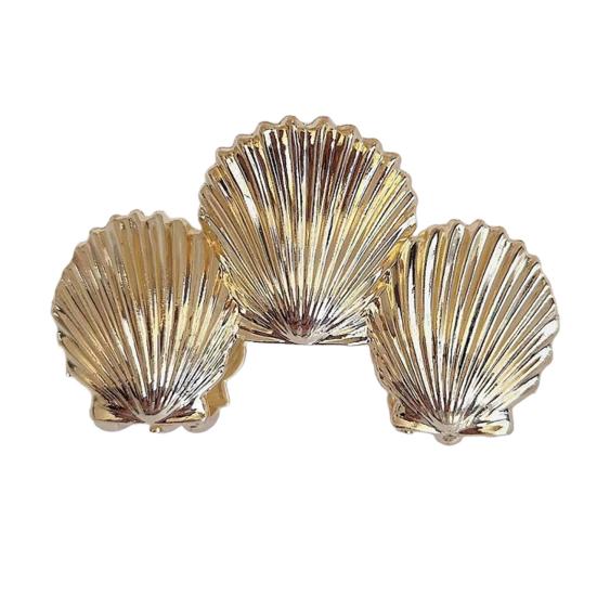 Hair Claw Oceanic Design Back Head Hair Clip with Shells Starfish Conch Pattern Multi-Purpose Hair Accessories