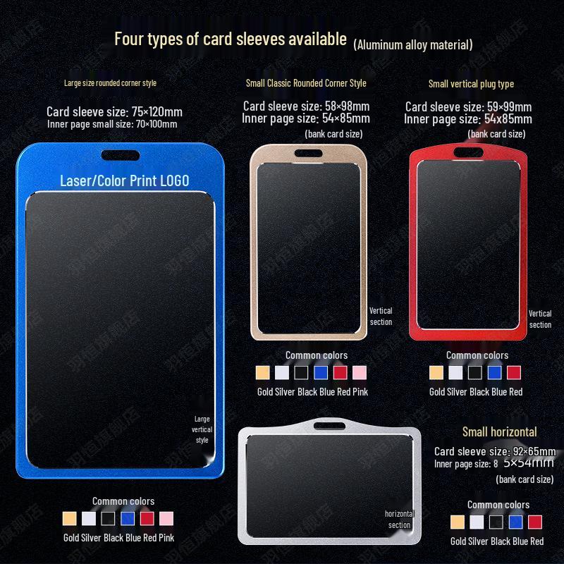 Aluminum Alloy ID Badge Lanyard with Card Holder