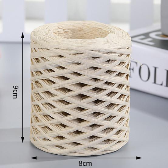 200M Natural Raffia Straw Yarn For Knitting Crocheting Paper Threads Friendly Paper Yarn DIY Handmade Summer Sunhat Beach Bag