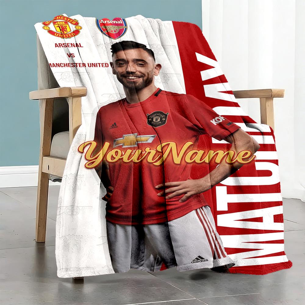 Arsenal Customize Your Name Blanket Multi-purpose Customizable Blanket Soft Warm Cozy Throw For Office Home Decor Bedding Living Room