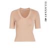 ELLASSAY Women's Slim V-Neck Knit Top