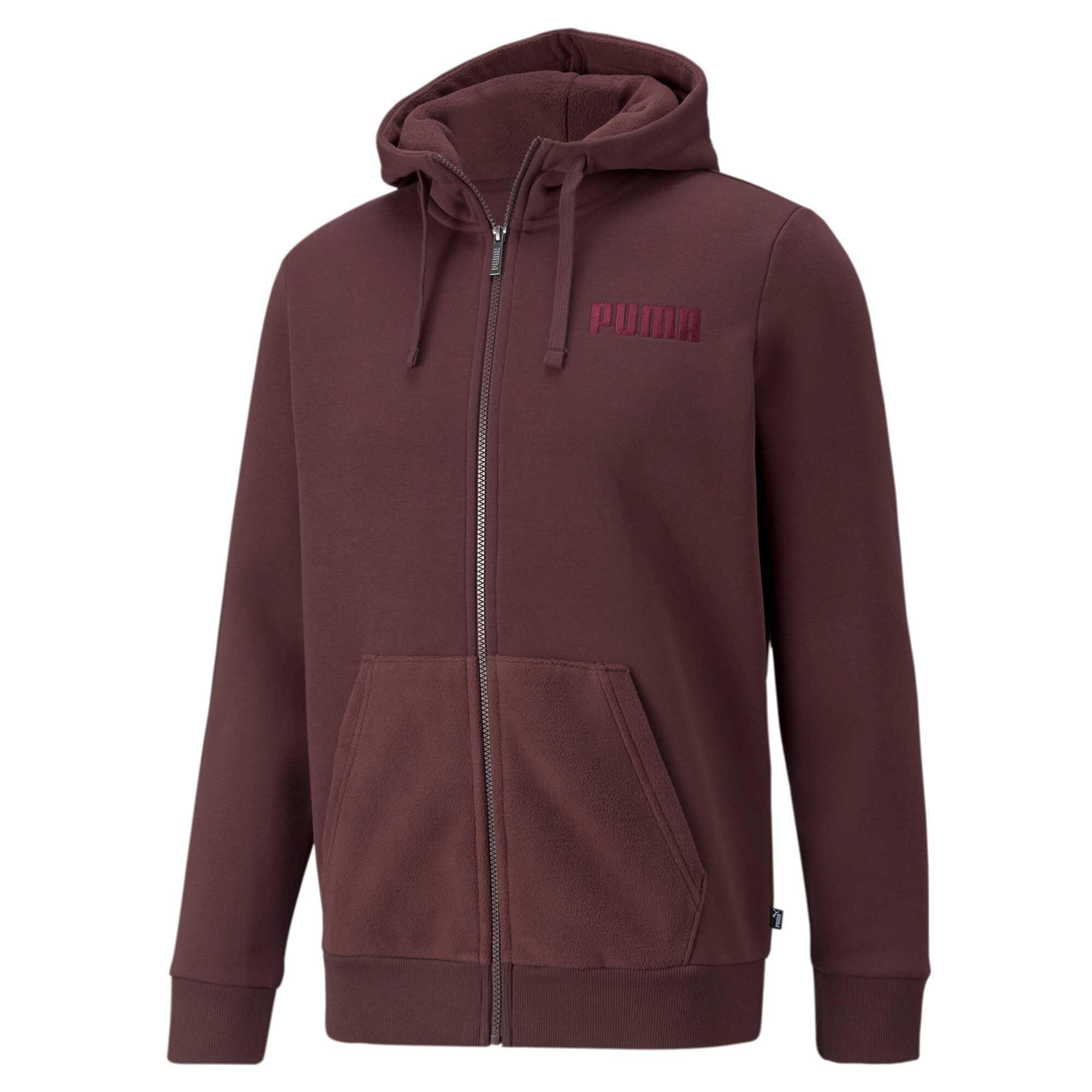 

Puma Comfortable Soft Warm Hooded Zip Long Sleeve Sweatshirt Men sweatshirt Red 846423-21 S