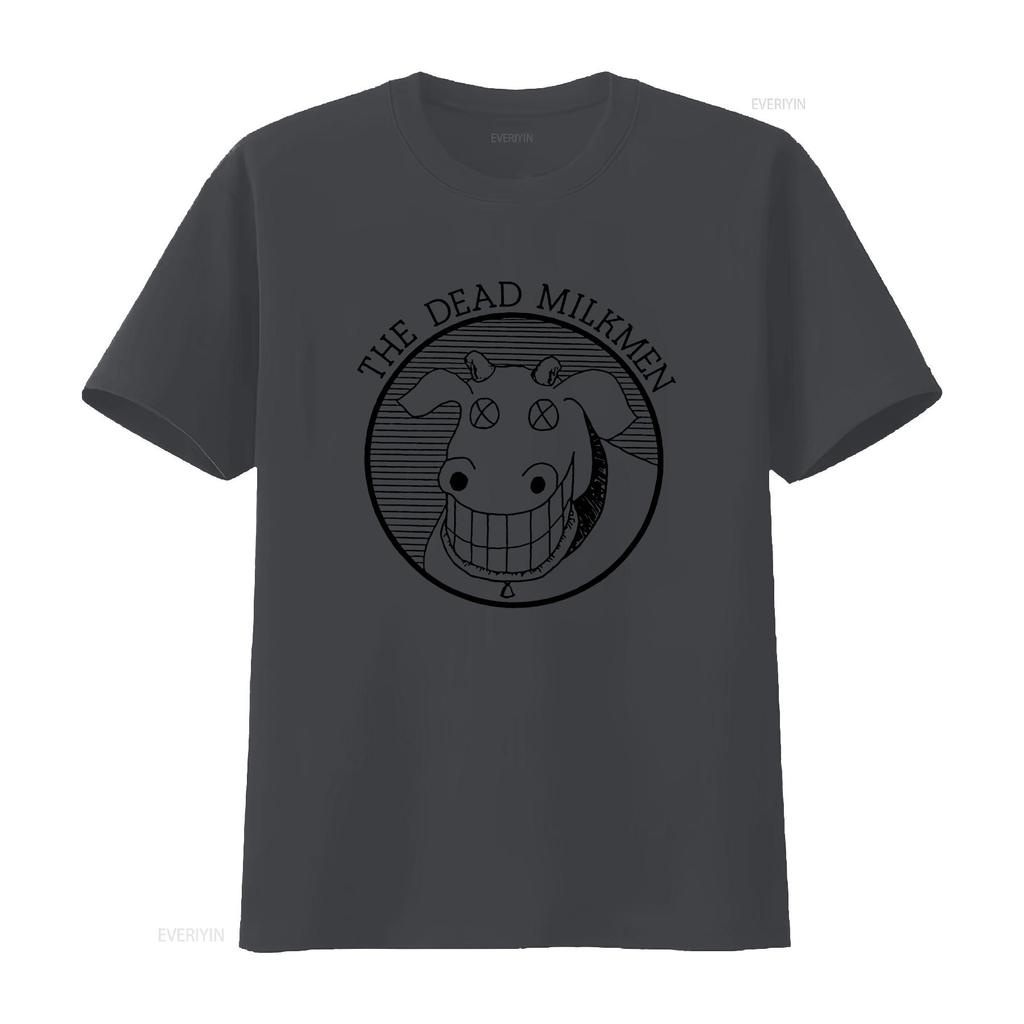 DEAD MILKMEN The Cow Logo on White T shirt NEW MEDIUM ONLY vintage Washed Breathable graphic homme streetwear Versatile