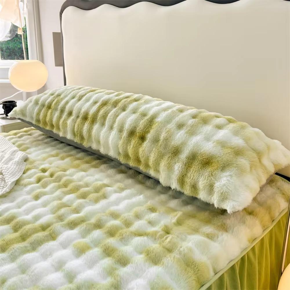 Extended Plush Long Pillowcase Warm Double People Pillow Winter Pillow Cover King-size Bed