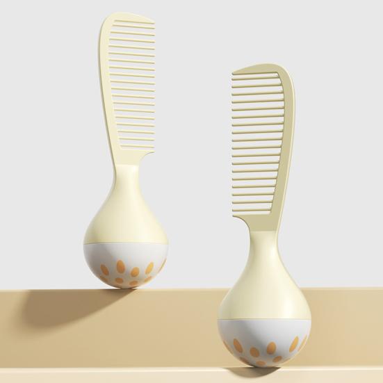 Samostojící hřeben na vlasy Hřeben se zuby ve tvaru U s váženou základnou Muži Ženy Husté Kudrnaté Mokré Vlasy Styling Rozčesávací hřeben