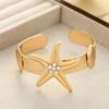 Red Diamond Flower Opening Bracelet Arm Ring Fashion Design Exquisite Versatile Bracelet Light Luxury High-End Jewelry Women