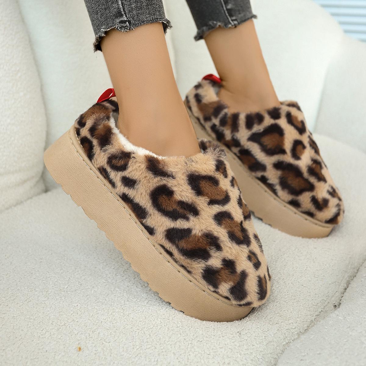 

Женские зимние ботинки больших размеров, повседневные, на толстой подошве, с леопардовым принтом, замшевые, теплые, меховые, флисовые, верхняя одежда, хлопковая обувь, размеры 36-41 37 коричневый