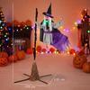 200cm Life Size Animated Flying Witch Halloween Decorations Outdoor Indoor, Scary Halloween Animatronics Decor