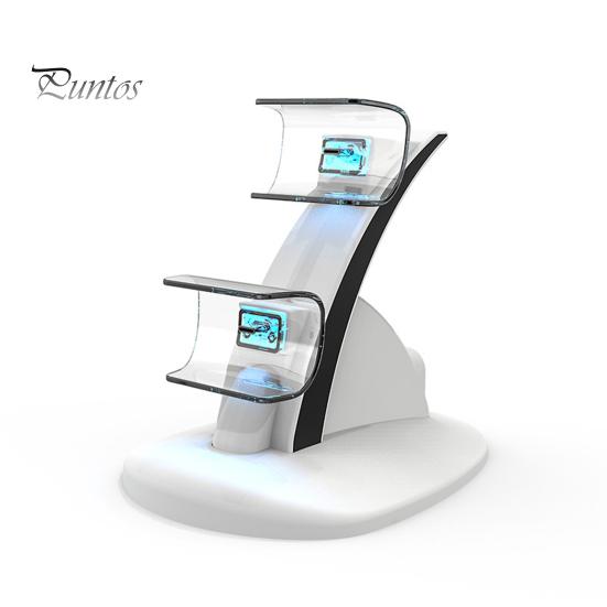 

Зарядная станция с двумя контроллерами и светодиодным индикатором Док-станция для быстрой зарядки Зарядное устройство для предотвращения короткого замыкания для PS белый