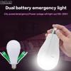 1 Stück LED Typ-C Wiederaufladbare Glühbirne E27 20W 85-265V Notfallbirne Hängende Campinglampe Für Zelt Haus Stromausfall Veranda