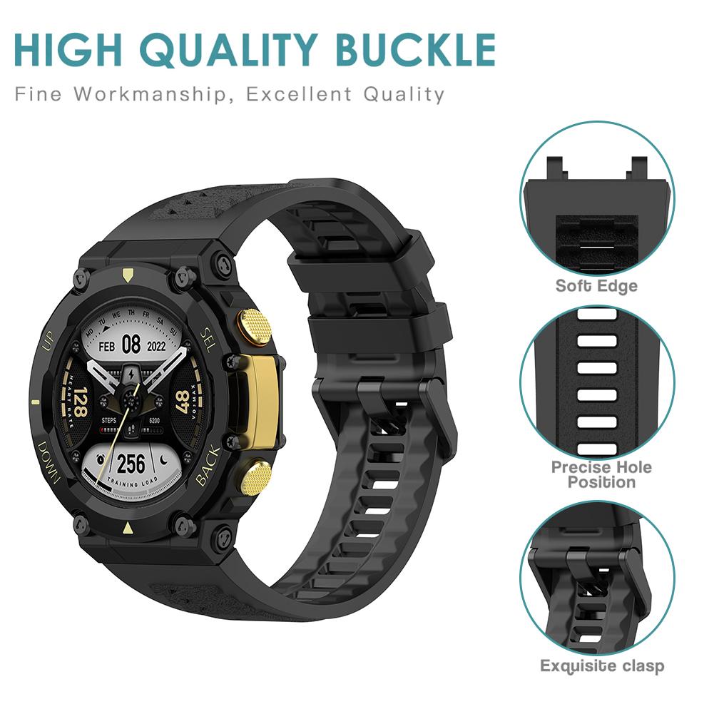Waterproof Strap Belt Replacement Silicone Watch Band Bracelet Smart Watch Accessories Watch Wristband for Amazfit T-Rex 2 A2169