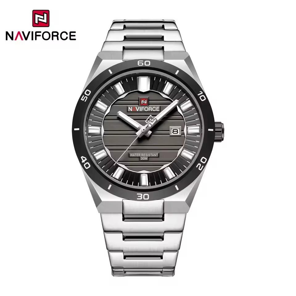 New NAVIFORCE Man Watch Top Brand Luxury Stainless Steel Business Quartz Watches Men Waterproof Luminous Date Wristwatch 9268