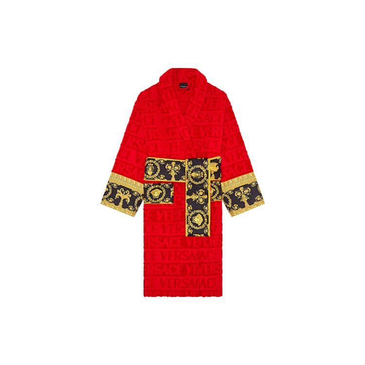 Versace I Heart Baroque Bath Robe Red Unisex Tops ZACJ00008-ZCOSP052-Z4003