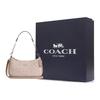 Coach Teri Artificial Leather With Recycled Leather Handbag, Shoulder Bag Medium Womens Sand Yellow Gray Umber